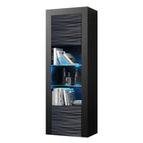 Milano Matte LED Bookcase w/ High-gloss Front
