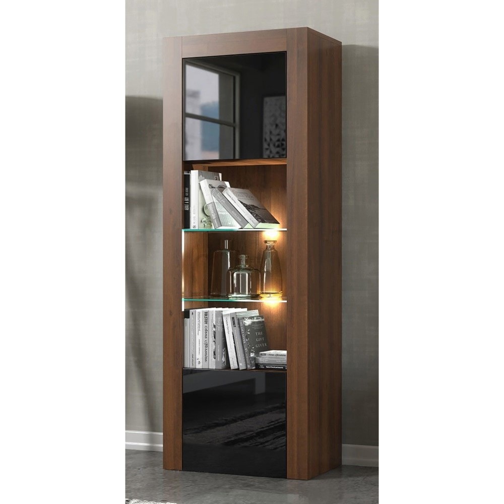 Milano Matte LED Bookcase w/ High-gloss Front