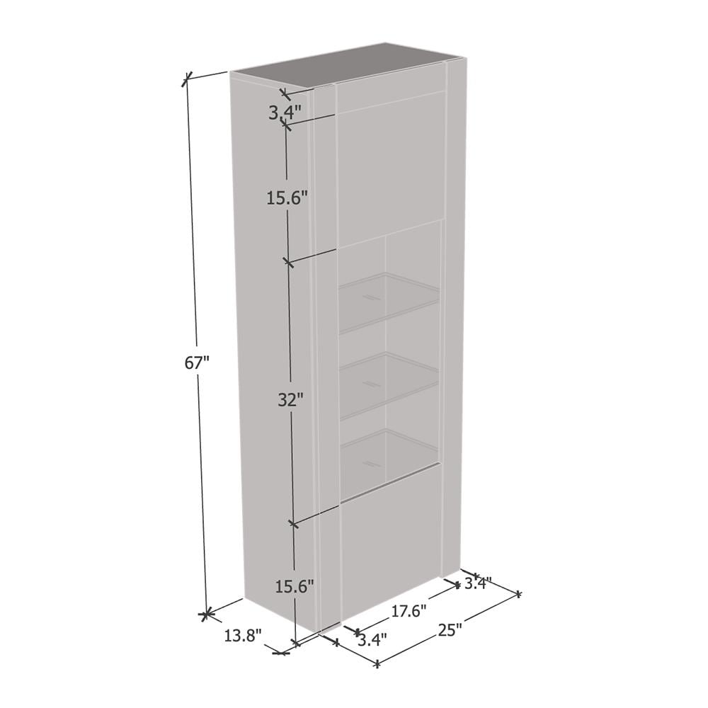 Milano Matte LED Bookcase w/ High-gloss Front