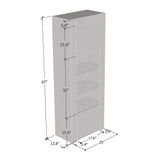 Milano Matte LED Bookcase w/ High-gloss Front