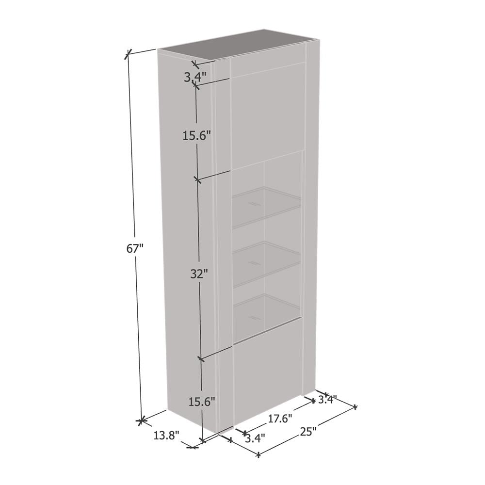 Milano Matte LED Bookcase w/ High-gloss Front