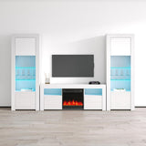 Milano Modern Electric Fireplace / Entertainment Center Wall Unit