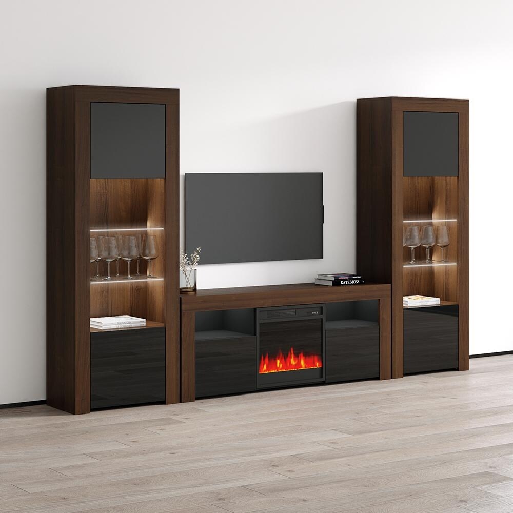 Milano Modern Electric Fireplace / Entertainment Center Wall Unit