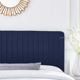 Milenna Channel Tufted Upholstered Fabric Full/Queen Headboard
