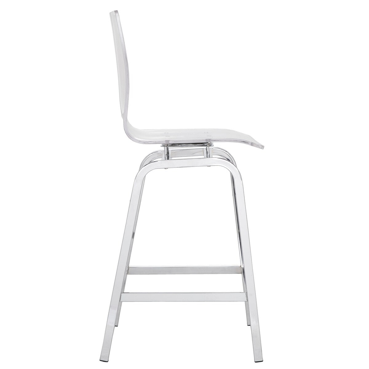 Miles Acrylic Swivel High Back Bar Stools (Set of 2) by iNSPIRE Q Bold