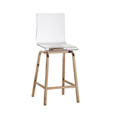 Miles Acrylic Swivel High Back Bar Stools (Set of 2) by iNSPIRE Q Bold