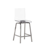 Miles Acrylic Swivel High Back Bar Stools (Set of 2) by iNSPIRE Q Bold