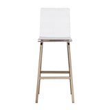 Miles Acrylic Swivel High Back Bar Stools (Set of 2) by iNSPIRE Q Bold