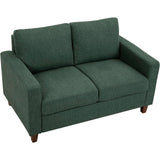Miles Mid Century Modern Loveseat 2 Seater Sofa Couch with Reversible Back Pillows Large