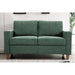 Miles Mid Century Modern Loveseat 2 Seater Sofa Couch with Reversible Back Pillows Large