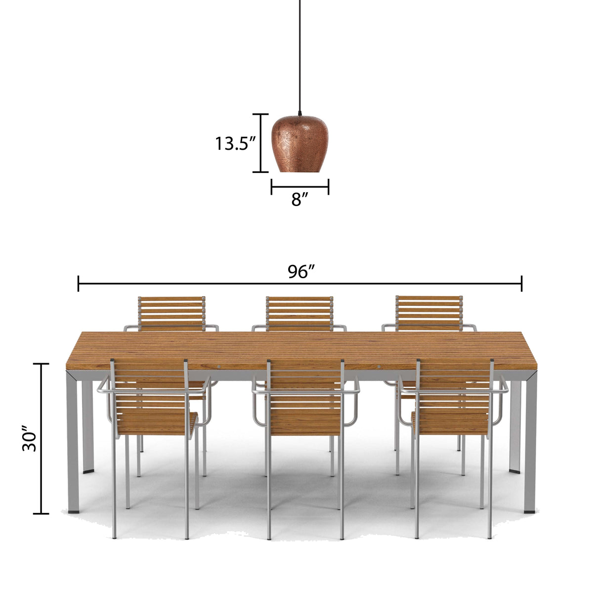 Miles River of Goods Copper-Colored Metal Punched Globe Shade 8-Inch Pendant Light - 8" x 8" x 15.5/80.5"