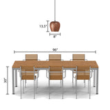 Miles River of Goods Copper-Colored Metal Punched Globe Shade 8-Inch Pendant Light - 8" x 8" x 15.5/80.5"
