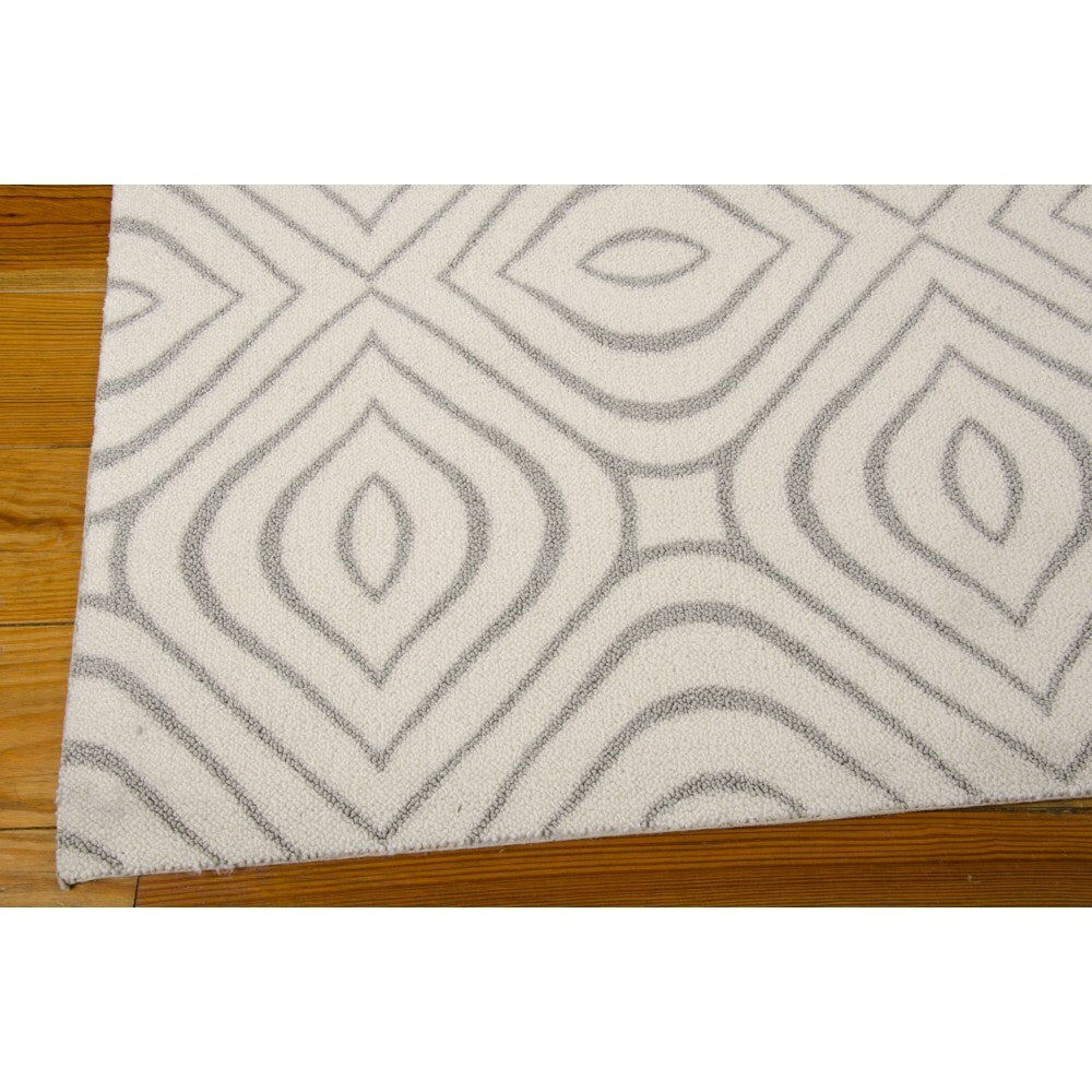 Rug Squared Milford Ivory/ Grey Graphic Area Rug (2'6 x 4') - 2'6" x 4'