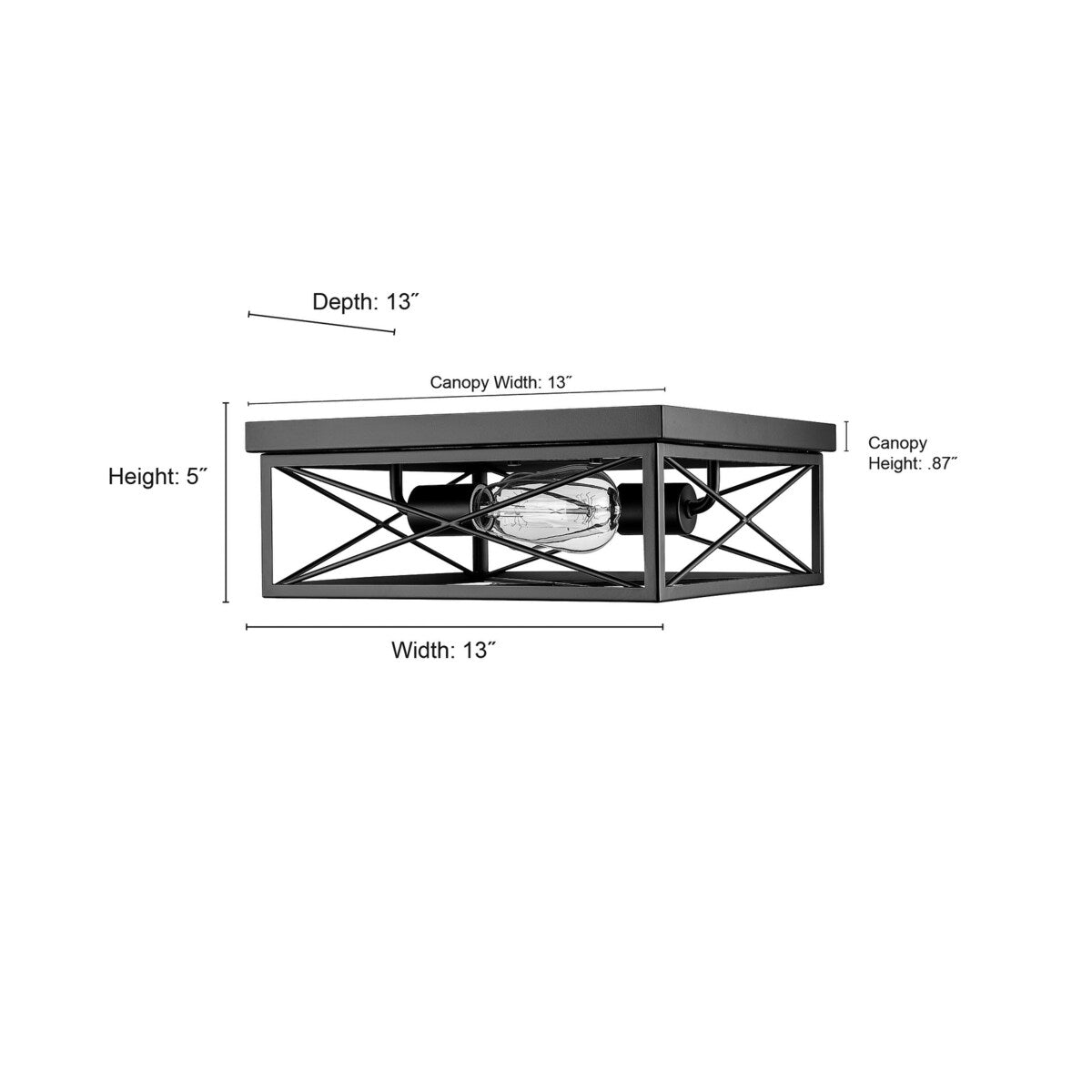 Millennium Lighting 1 Light Flush Mount Fixture