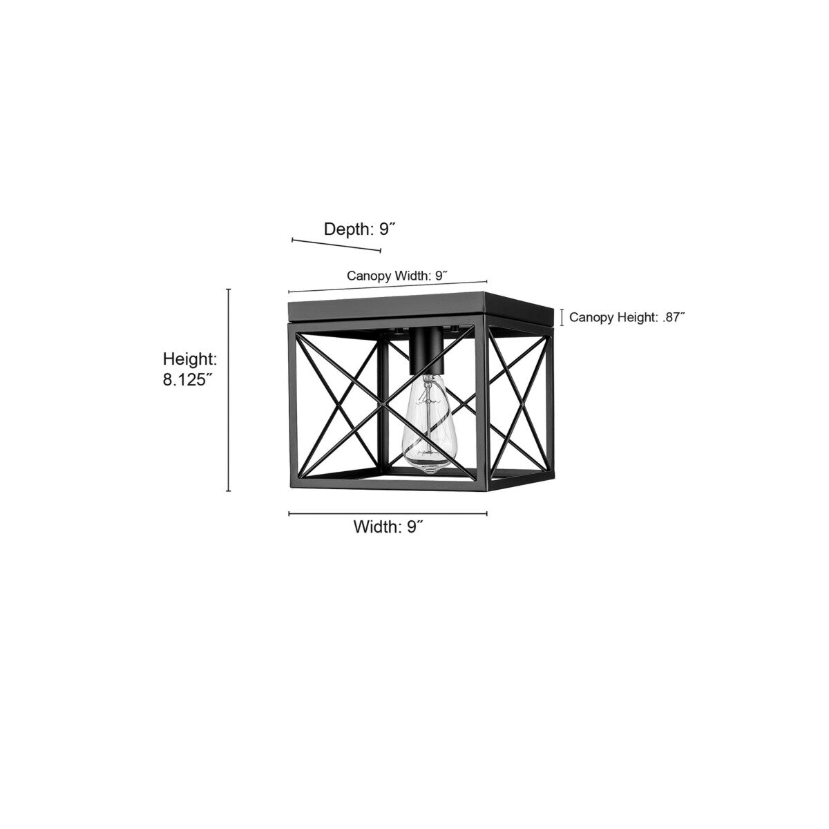 Millennium Lighting 1 Light Flush Mount Fixture