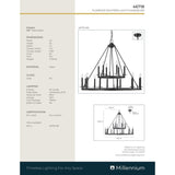 Millennium Lighting Florence 6 Light Chandelier Ceiling Fixture in Matte Black