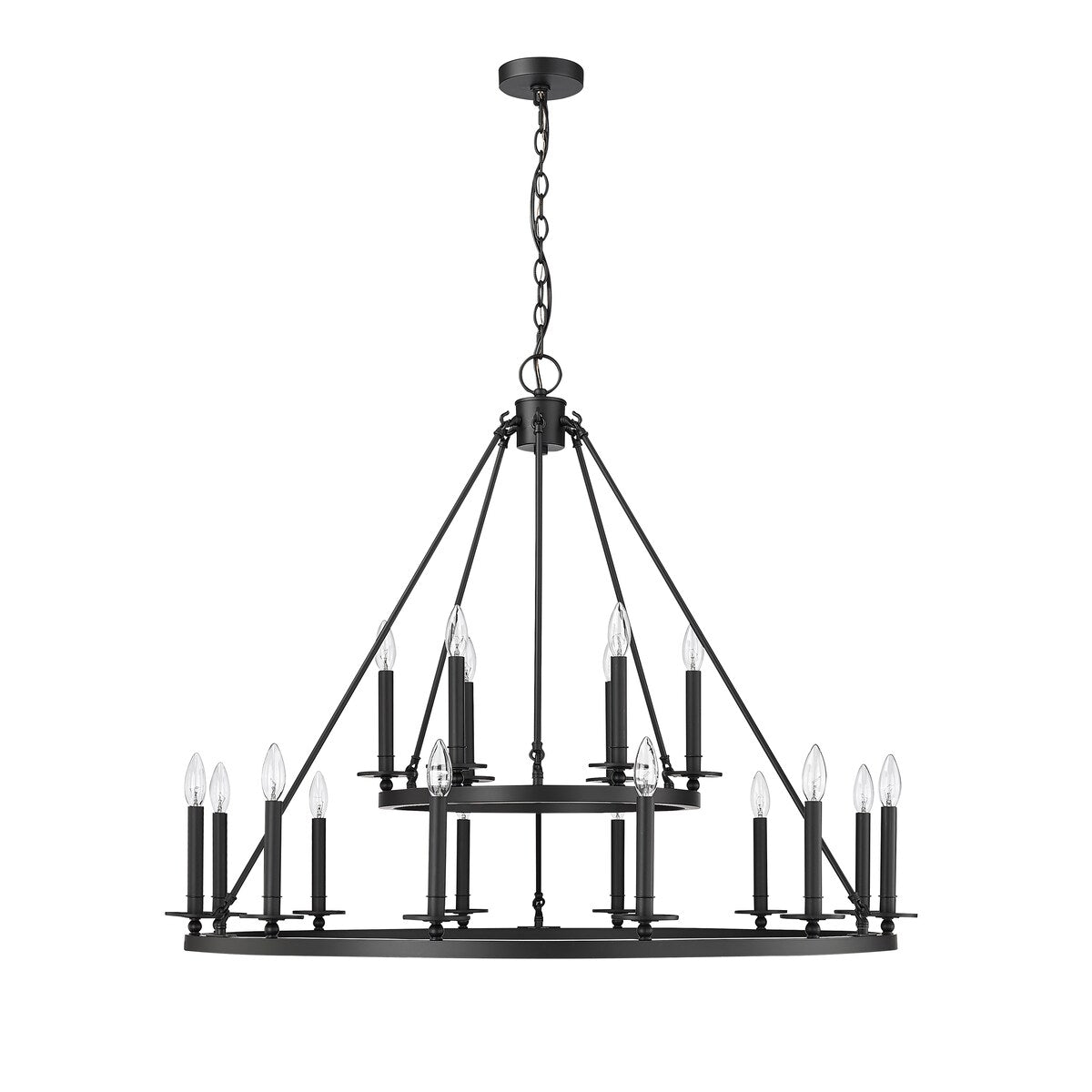 Millennium Lighting Florence 6 Light Chandelier Ceiling Fixture in Matte Black