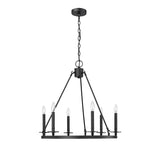 Millennium Lighting Florence 6 Light Chandelier Ceiling Fixture in Matte Black