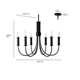 Millennium Lighting Potiss 6/9 Chandelier Ceiling Light