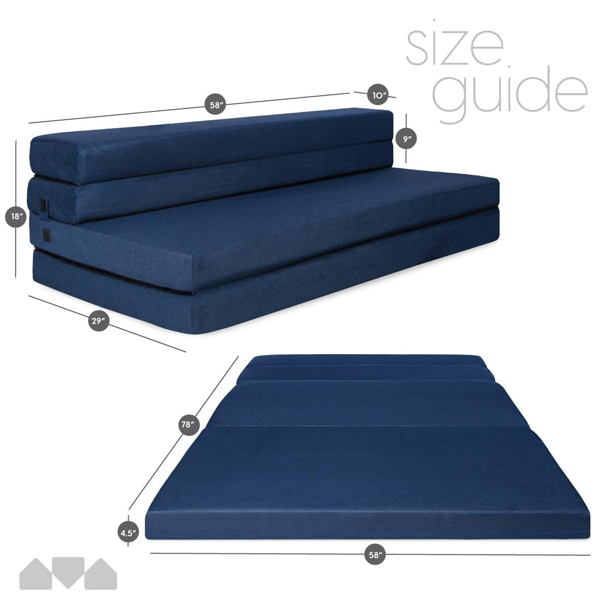 Milliard 4.5-in. Queen Tri-fold Foam Mattress/Sofa Bed
