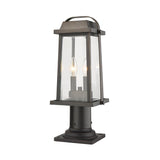 Millworks 2 Light Outdoor Pier Mounted Fixture in Oil Rubbed Bronze - Brown