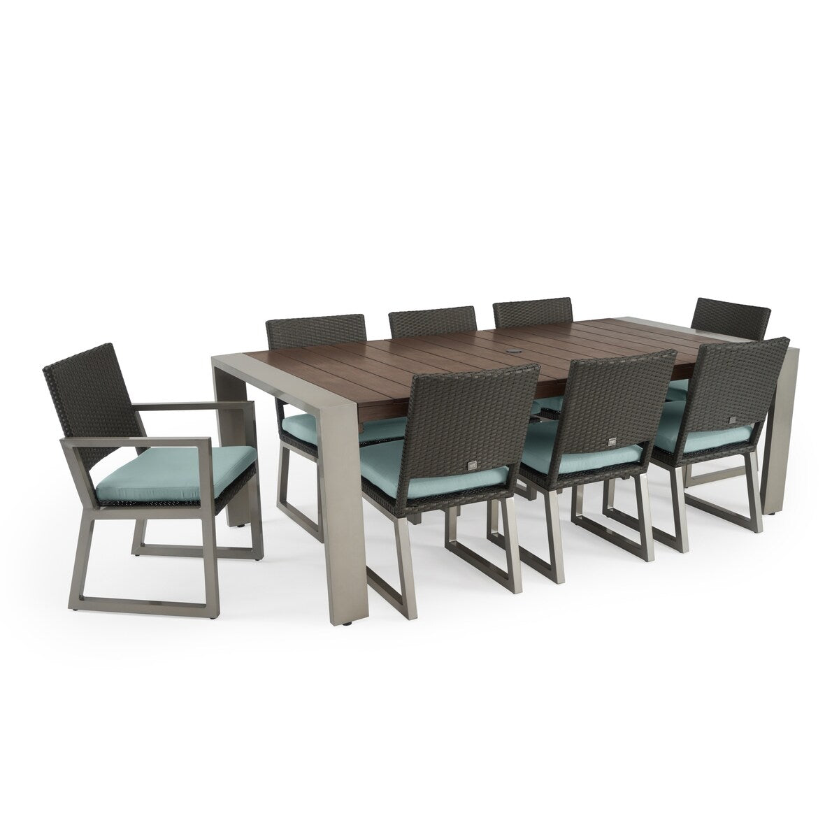 Milo Espresso 18 Piece Sunbrella Outdoor Patio Estate Set