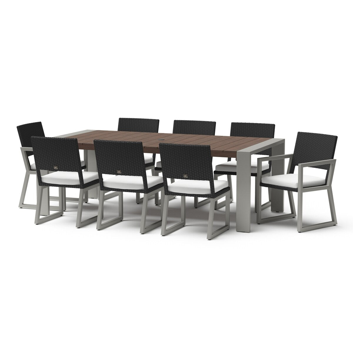 Milo Espresso 18 Piece Sunbrella Outdoor Patio Estate Set