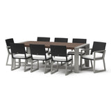 Milo Espresso 18 Piece Sunbrella Outdoor Patio Estate Set
