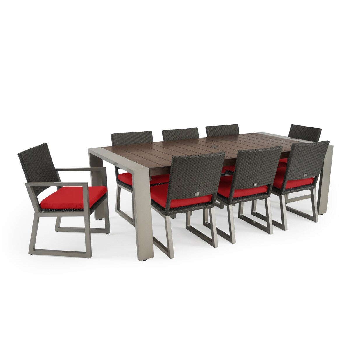 Milo Espresso 18 Piece Sunbrella Outdoor Patio Estate Set