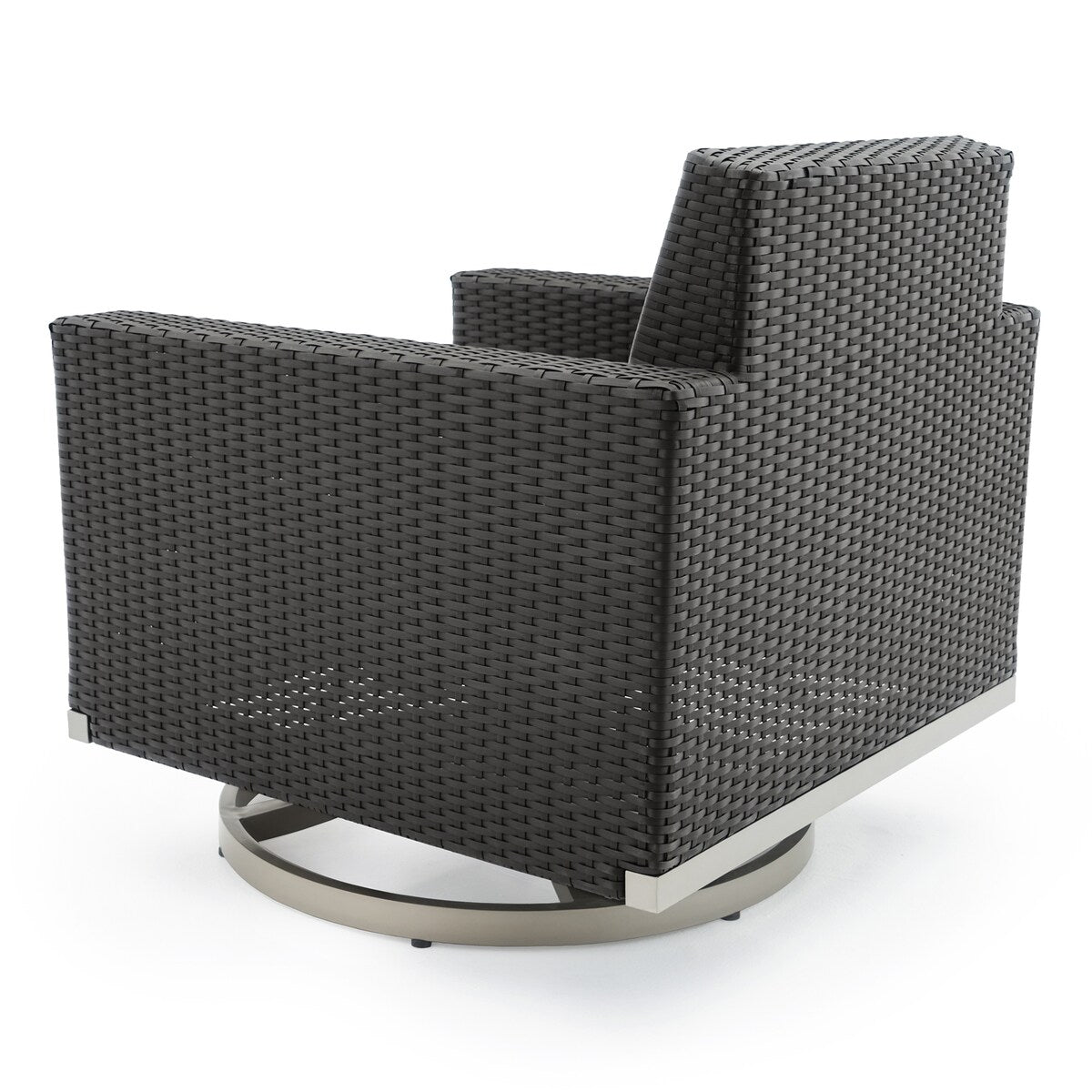 Milo Espresso 2 Piece Aluminum Outdoor Patio Motion Club Chairs