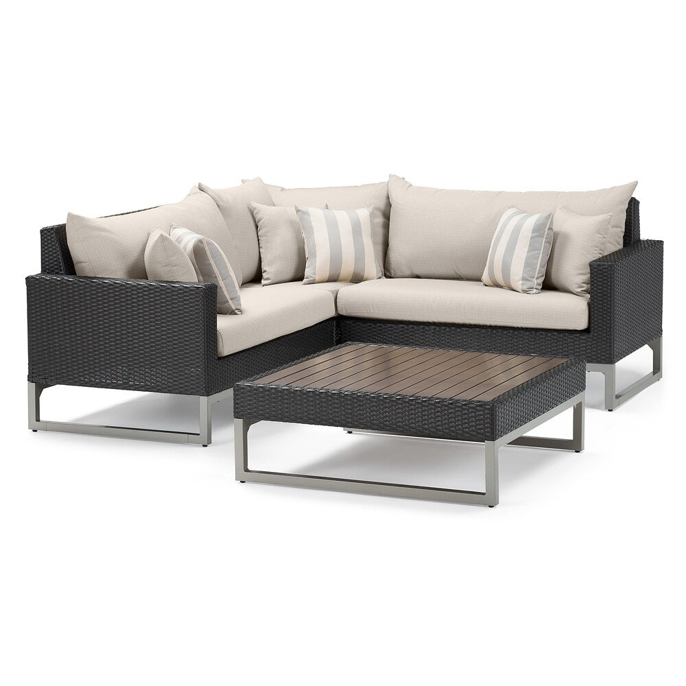Milo Espresso 4 Piece Sectional - Slate Gray