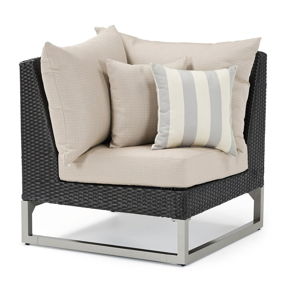 Milo Espresso 4 Piece Sectional - Slate Gray