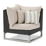 Milo Espresso 4 Piece Sectional - Slate Gray