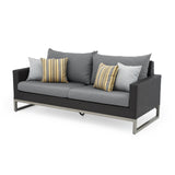 Milo Espresso 4 Piece Sunbrella Outdoor Patio Motion Fire Set