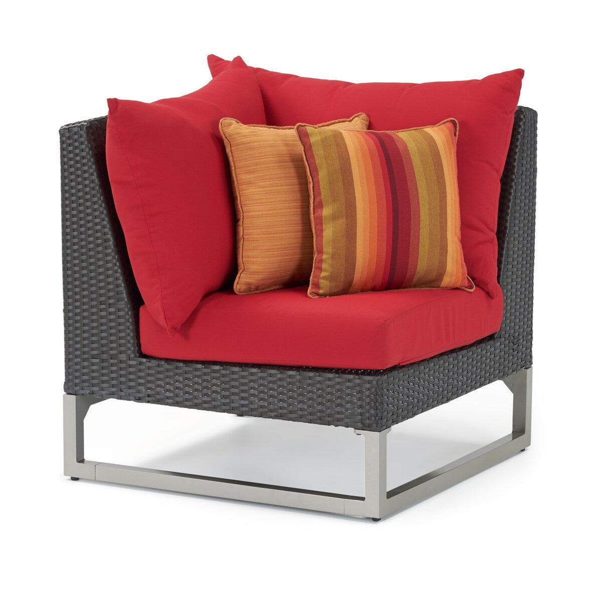 Milo Espresso 6 Piece Sunbrella Outdoor Patio Fire Sectional