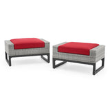 Milo Gray 7 Piece Sunbrella Outdoor Patio Motion Deep Seating Set
