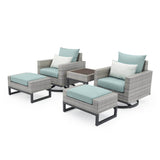 Milo 5 Piece Sunbrella Outdoor Patio Motion Club Set