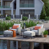 Milo 5 Piece Sunbrella Outdoor Patio Motion Club Set
