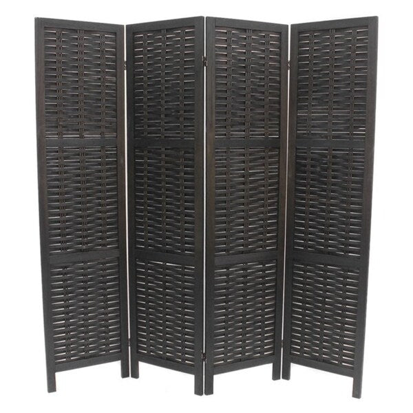 Copper Grove Tamarijn Black 4-panel Room Divider