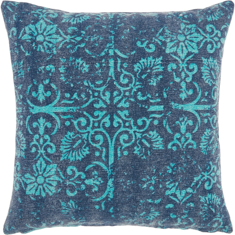 Carbon Loft Distressed Damask Throw Pillow