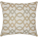 Mina Victory Luminescence Geometric Lattice Gold Throw Pillow by Nourison (18-Inch X 18-Inch)