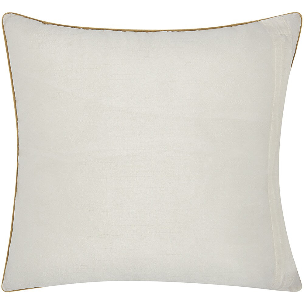 Mina Victory Luminescence Geometric Lattice Gold Throw Pillow by Nourison (18-Inch X 18-Inch)