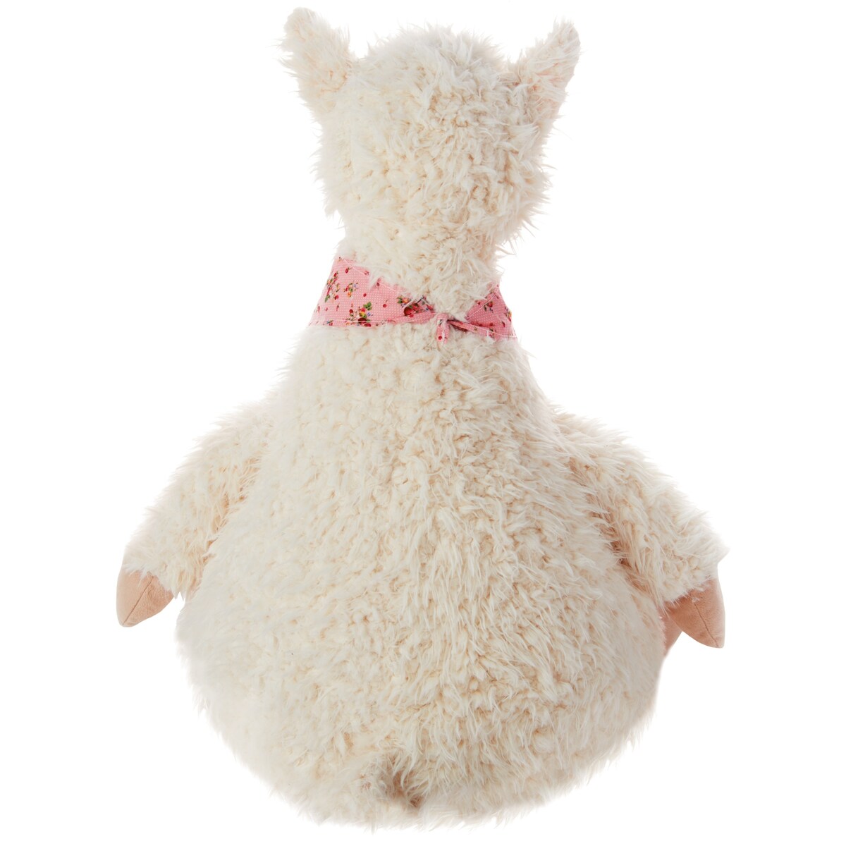 Mina Victory Plush Lines Stuffed Llama Plush Toy 23" x 24" Ivory Indoor Plush Animal
