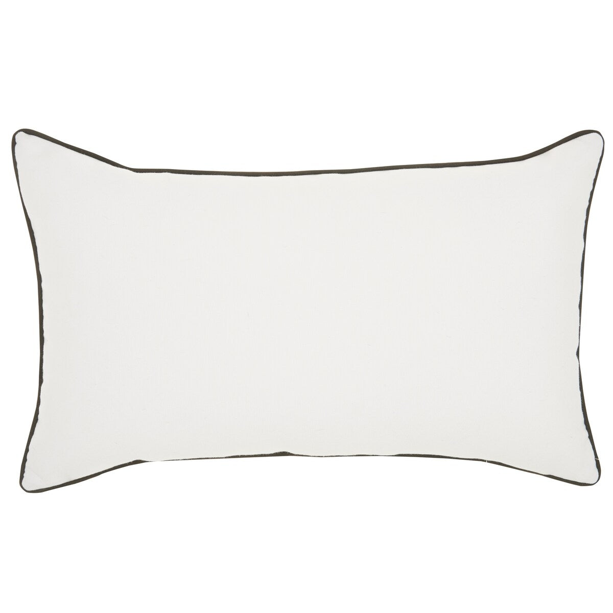 Mina Victory Trendy, Hip, New-Age White Throw Pillow , ( 12" x 20" )