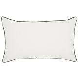 Mina Victory Trendy, Hip, New-Age White Throw Pillow , ( 12" x 20" )