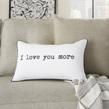 Mina Victory Trendy, Hip, New-Age White Throw Pillow , ( 12" x 20" )