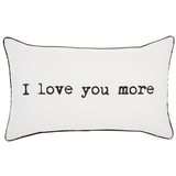 Mina Victory Trendy, Hip, New-Age White Throw Pillow , ( 12" x 20" )