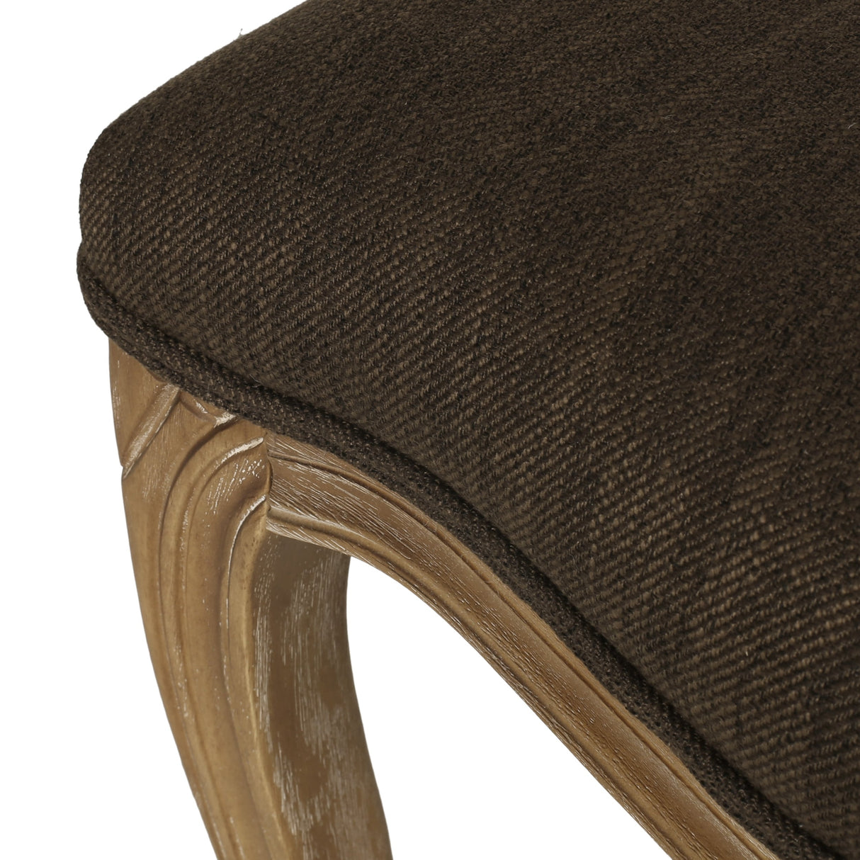 Mina Wood and Cane Upholstered Dining Chair by Christopher Knight Home