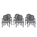 Mina Wood and Cane Upholstered Dining Chair by Christopher Knight Home