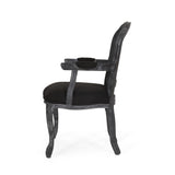 Mina Wood and Cane Upholstered Dining Chair by Christopher Knight Home